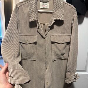 Ashley By 26 International Beige Corduroy Shirt